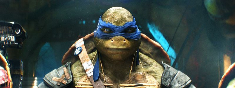 Leonardo in TEENAGE MUTANT NINJA TURTLES, from Paramount Pictures and Nickelodeon Movies.  