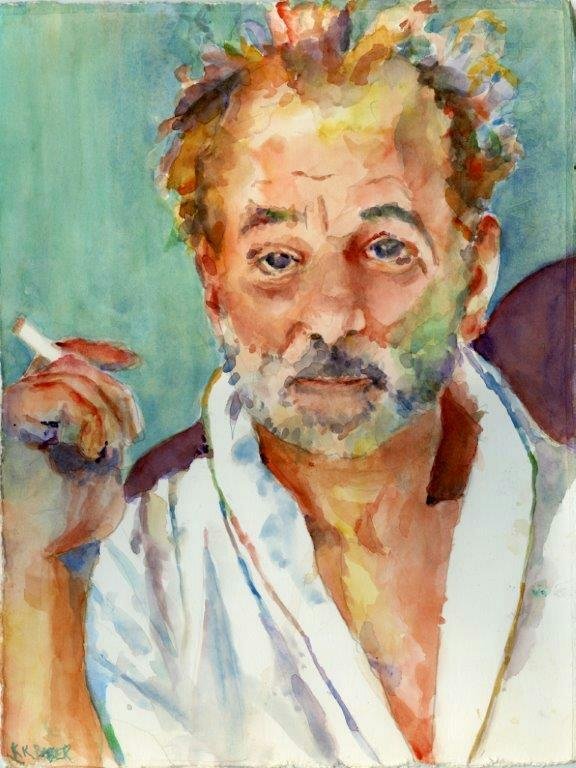 Little Rock artist Kris Baber's portrait of Billy Murray for The Murray Affair exhibit in San Francisco this month. 