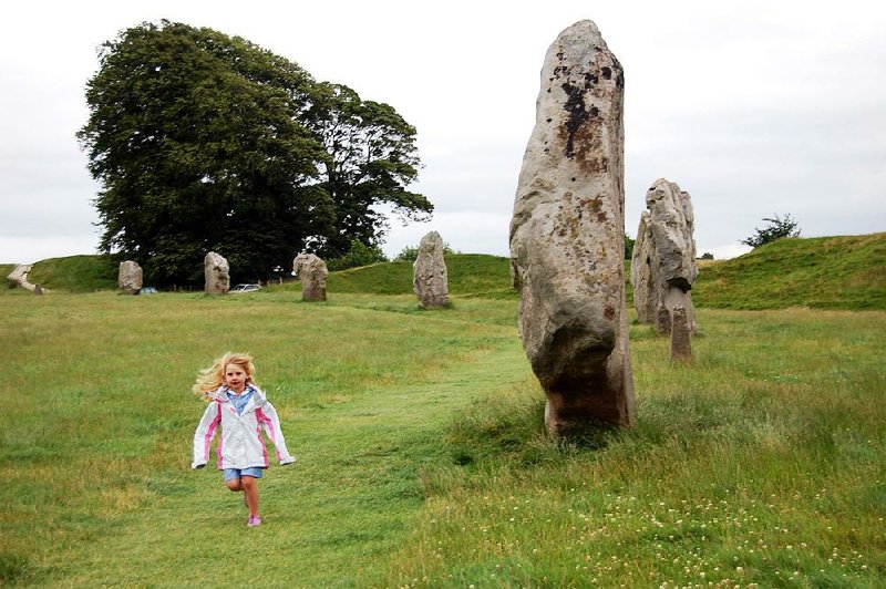 Visitors to the Avebury circle, which encloses nearly 30 acres, are free to revel among the stones.