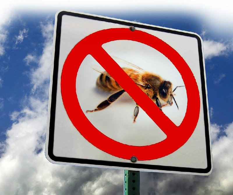 Arkansas Democrat-Gazette photo illustration/JOHN SYKES JR. - Keeping bees from your garden.