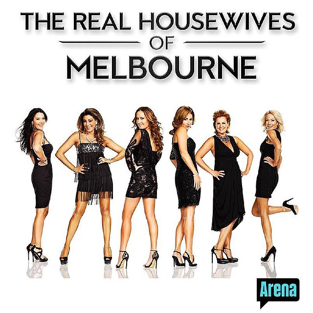 The Real Housewives of Melbourne cast (from left): Lydia, Gina, Jackie, Andrea, Chyka and Janet.