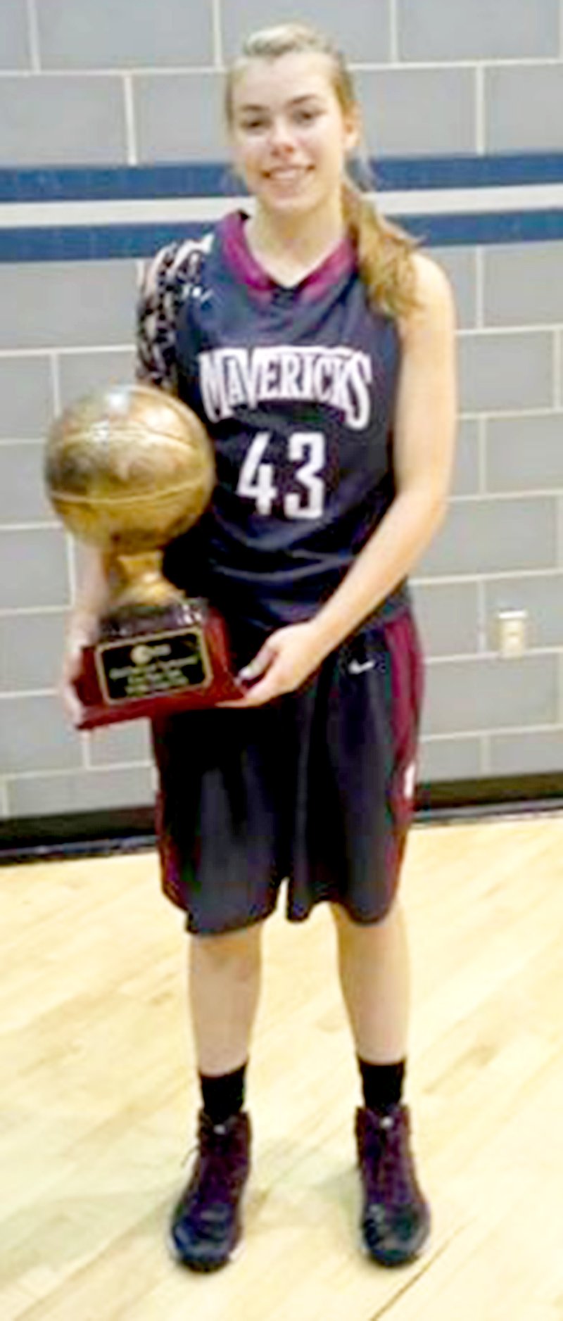 Submitted Photo Haley Borgeteien-James competed Aug. 1-3 in MAYB Nationals in Oklahoma City, Okla., and helped her team, the Arkansas Mavericks, go 8-0 through three days of competition to win its fifth MAYB National Championship to go along with a 1 AAU National Championship.