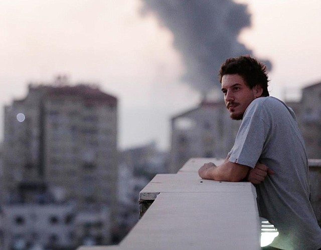 Video journalist Simone Camilli of The Associated Press is shown earlier this month in Gaza City.