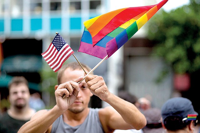 Opponents of gay marriage protest at a rally July 2 in Miami, drawing attention to what has become a religious liberty issue for conservative faith groups