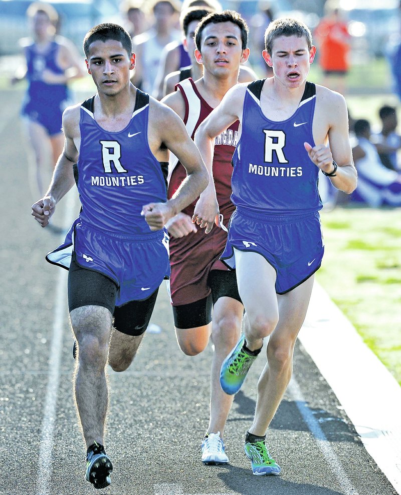 File Photo Michael Woods Austin Salazar, left, and Taylor Bryant, Rogers High seniors, are part of a strong senior class for the Mounties.