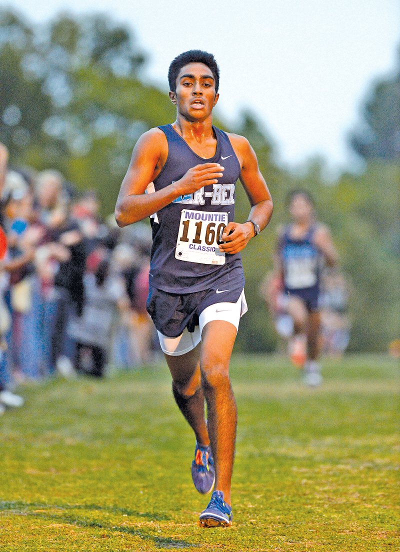 File PHOTO ANTHONY REYES Noah Antony of Springdale Har-Ber finishes at the Rogers Classic cross country race last year at Rogers High School. Noah is one of the top returners for the Wildcats, who placed third at the Class 7A state meet in Hot Springs.
