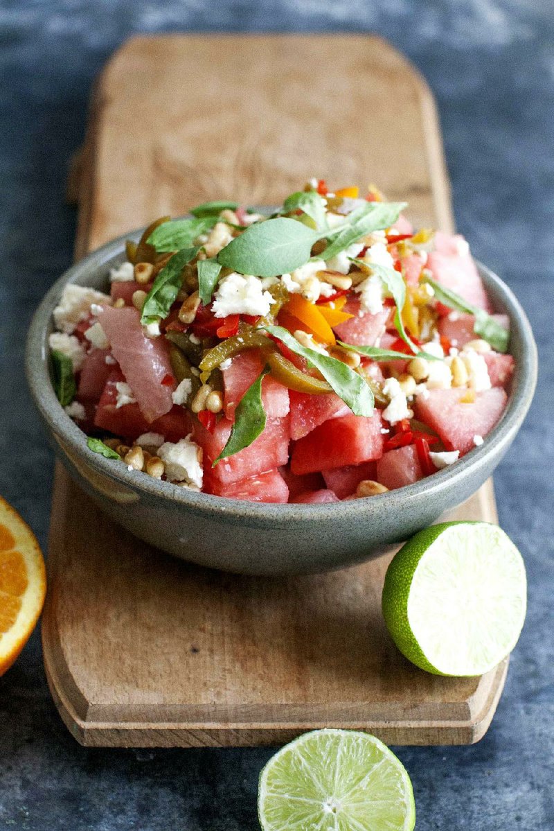 Spicy Watermelon Salad With Feta and Basil