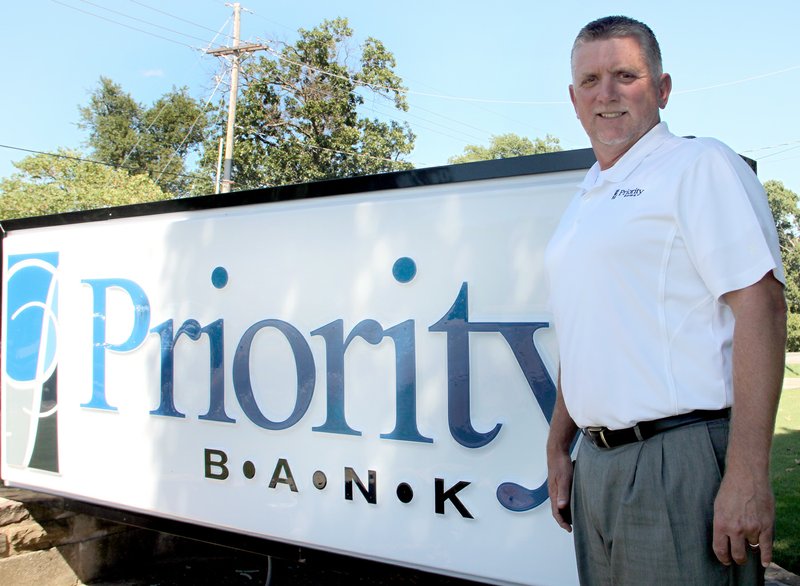 LYNN KUTTER ENTERPRISE-LEADER Ray Stidham, president of Priority Bank, said the bank is looking forward to serving Prairie Grove. The new branch opened in July and will have its grand opening 11 a.m. to 1 p.m., Aug. 26.