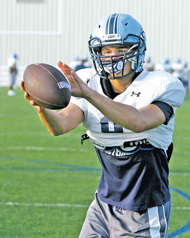 STAFF PHOTO DAVID GOTTSCHALK Caleb Daniels is competing for the starting quarterback position at Springdale Har-Ber, which finished 8-4 last season. Daniels started one game last year against Fort Smith Southside.