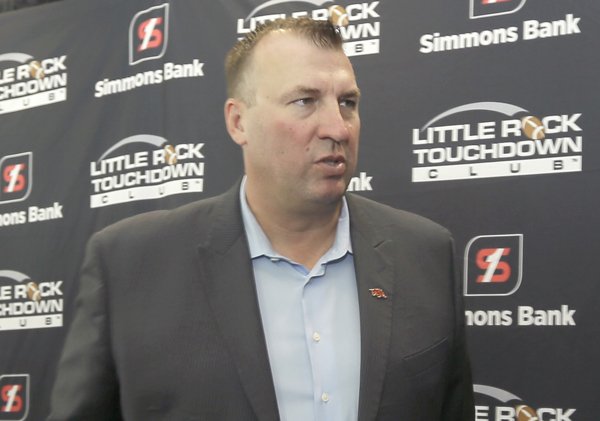 Bret Bielema's approach to building a winning Razorback program was on display at the Little Rock Touchdown Club Tuesday.