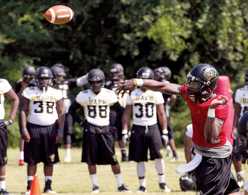 When quarterback Ben Anderson (right) starts for Arkansas-Pine Bluff against Texas State on Aug. 30, it will be his 35th consecutive start. One school official said it has been more than 30 years since the school had a four-year starter at quarterback.