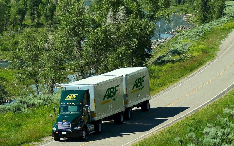 An ABF Freight truck transports a load earlier this year.