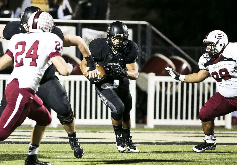Senior Hekili Keliiliki did most of his damage on offense last season, but he is expected to see time on both sides of the ball this season as a fullback and at linebacker. He helped lead Bentonville to the Class 7A state championship as a junior last season and has been offered a scholarship by Stanford University.