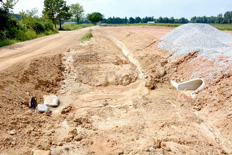 A metal drainage pipe was added to a river access easement, by Bill Underwood, after contractors allegdly dug a ditch across it. The cost of the project cost him $800.