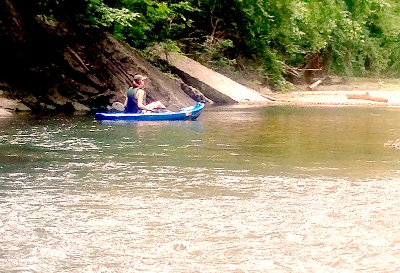 Submitted Sydney Bowman kayaks on Little Sugar Creek earlier this summer.
