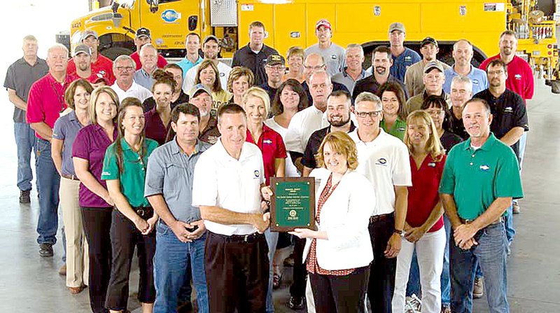 COURTESY PHOTO Safety leaders from the Empire District Electric Co. accept the Regional Safety Award presented by the Safety Council of the Ozarks.