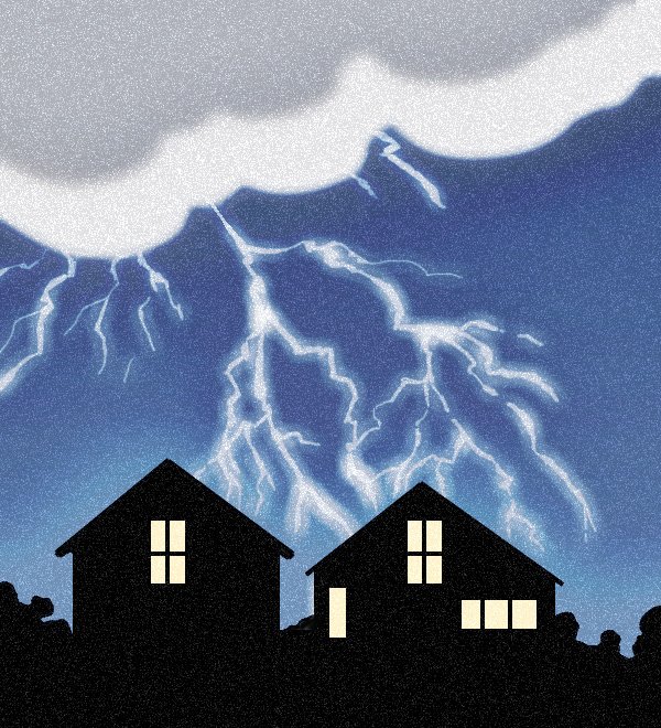 Arkansas Democrat-Gazette safety/lightning illustration.