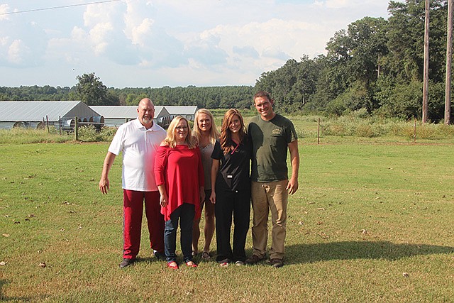 The 2014 Columbia County Farm Family of the Year are pictured, from left to right, David Cross, Laura Cross, Ashley Cross, Kayla Calvin and Dustin Cross.