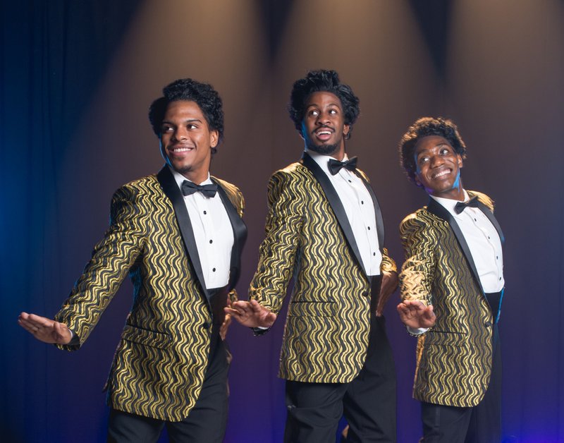 Kyron Turner, Gregory Omar Osborne and James Roberts star in the Arkansas Repertory Theatre’s production of Memphis the Musical.