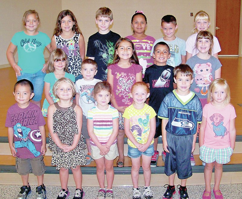 Submitted Photo The Shining Stars at Gentry Primary School for the week of Sept. 5 are: Kindergarten &#8212; Calvin Lee, Layla Crosby, Destiny Burks, Lillie Toscano, CJ Bolinger and Emily Williams; First Grade &#8212; Natalie Hudson, Landon Burks, Rae&#8217;lee Harlin, Jayden Knox, Ally Harrington and Lorenzo Flores (absent); and Second Grade &#8212; Courtney Brooks, Ella Pinches, Eli Moore, Sareth Tovar, Tavian Hall and Lyndsey Ward.