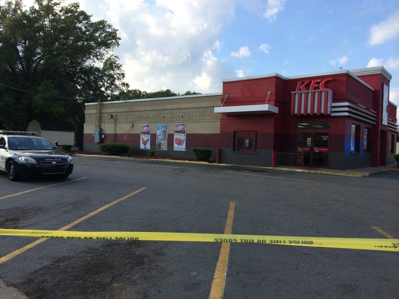 Police investigate a shooting that occurred Wednesday afternoon inside a KFC restaurant at 8220 Geyer Springs Road in Little Rock.