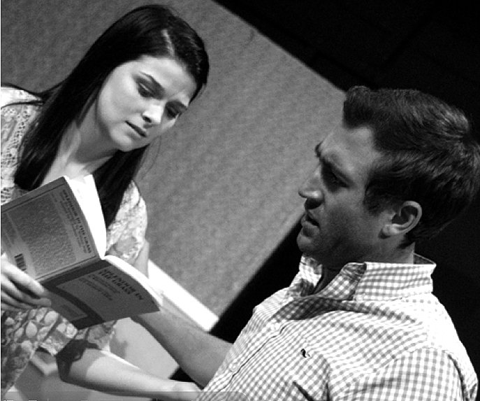 COURTESY PHOTO Victoria Jones and Ian Miller rehearse a scene for &#8220;Splendor in the Grass&#8221; at Fort Smith Little Theatre.