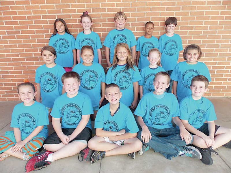 Submitted Photo Shining Stars at Gentry Intermediate School for the month of August are: Third Grade &#8212; Kinzie Hill, Dominic Bouyear, David Grigg, Michael Meredith, Hunter Herrington; Fourth Grade &#8212; Makenzie Owens, Emmi Haag, Afton Finnell, Hannah Hughes, Mallory Rogers; and Fifth Grade &#8212; Michelle Glass, Ambry Smith, Lucas Guinn, Lee Roberts and Huntlee Wilkerson.