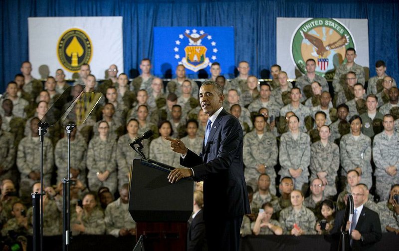 Speaking Wednesday at Mac-Dill Air Force Base, Fla., President Barack Obama reaffirmed his pledge not to commit “our armed forces to fighting another ground war in Iraq.”