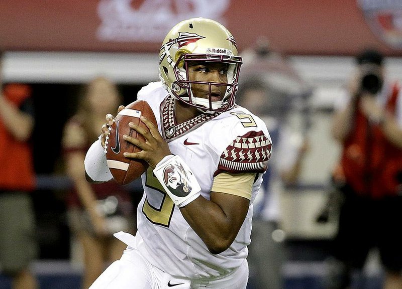 Florida State quarterback Jameis Winston, last season’s Heisman Trophy winner, will not play in the first half against Clemson on Saturday after he was heard making “offensive and vulgar” comments about women on the school’s campus Tuesday.
