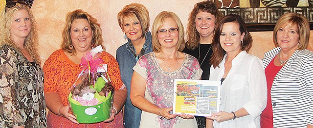 From left, Life Touch Style Show committee members Lacey Fincher, Betty Eddy, Sondra Eiler, Kim Glasscock, Cathy McMahen, Melissa Prince, Lisa Toms. Not pictured: Mary Aldridge.