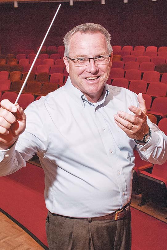 Craig Hamilton wears many hats at Ouachita Baptist University in Arkadelphia. Chief among those is director of bands, a title he’s held for more than 30 years after beginning his OBU career by teaching part time while he was in Arkansas to play trumpet with the Arkansas Symphony Orchestra. He filled in for the band director that year and was asked the next year to take the gig full time.