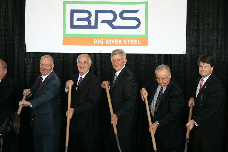 Big River Steel LLC, joined by Gov. Mike Beebe, broke ground Monday, Sept. 22, on its $1.3 billion dollar steel mill and recycling facility in Osceola.