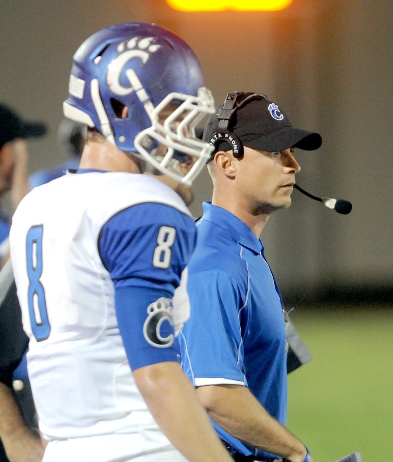 J.T. Wampler/NWA Media Conway head football coach Clint Ashcraft makes his first return to Siloam Springs as opposing coach on Friday when the Wampus Cats play the Panthers at Glenn W. Black Stadium. Ashcraft was 31-15 in four years as head coach of the Panthers from 2005 to 2008.