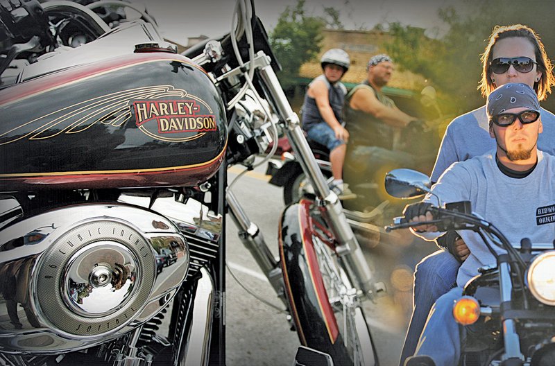 Arkansas Democrat-Gazette bikes, blues & BBQ photo illustration. 