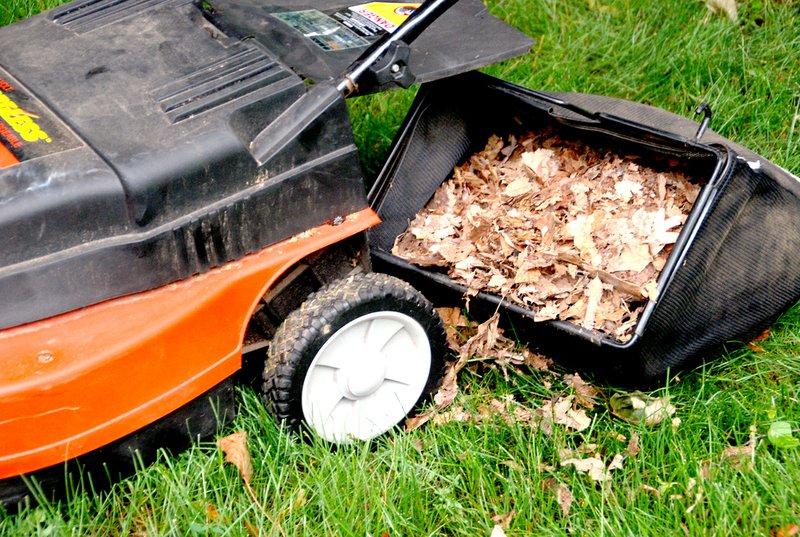 COURTESY PHOTO MELINDA MYERS Shred fall leaves with a mower and leave them on the lawn to add organic matter and nutrients to the soil instead of raking and burning them.