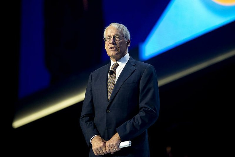 Chairman of the Board Rob Walton speaks during the annual Wal-Mart Shareholders meeting in Fayetteville, Ark., Friday, June 6, 2014. The annual Wal-Mart shareholder's meeting drew about 14,000 people, including its workers from around the globe. (AP Photo/Sarah Bentham)