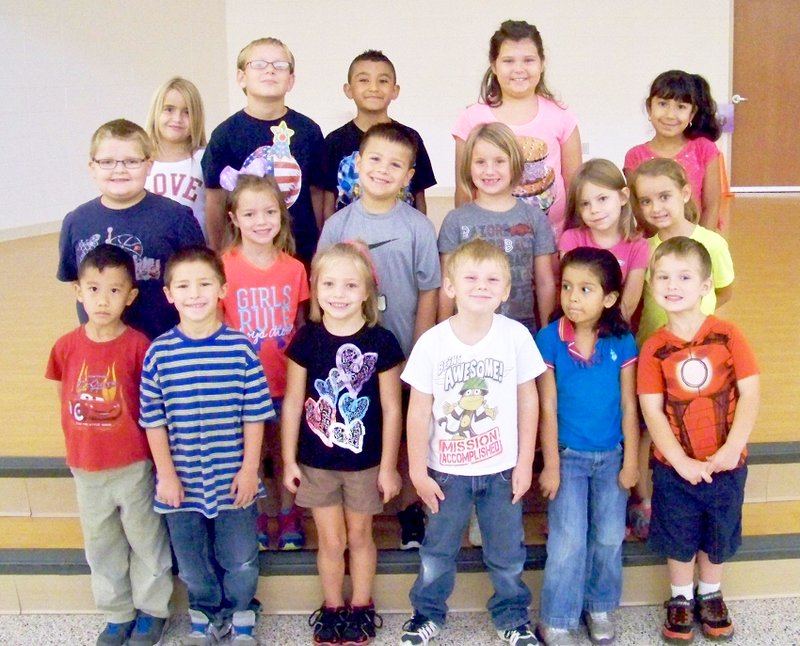 Submitted Photo The Shining Stars at Gentry Primary School for the week of Sept. 26 are: Kindergarten &#8212; Pheng Vang, Brody Chisholm, Makayla Bray, Zaden Lamphear, Anna Flores and Todd McClellan; First Grade &#8212; Jayden Whitehead, Yeley Metcalf, Tylan Owl, Avery Butler, Tiffany Mitchell and Dalley Allen; and Second Grade &#8212; Evelyn Wooters, Bryson Sheets, Alan Avila, Miley Gardisser and Valeria Montoya.