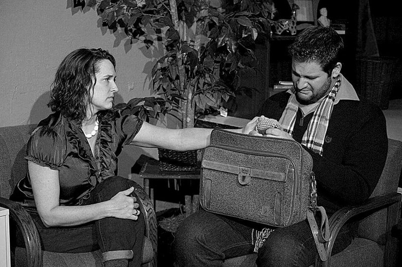 Amy Young and Michael Goodbar in A Quiet End at the Weekend Theater.