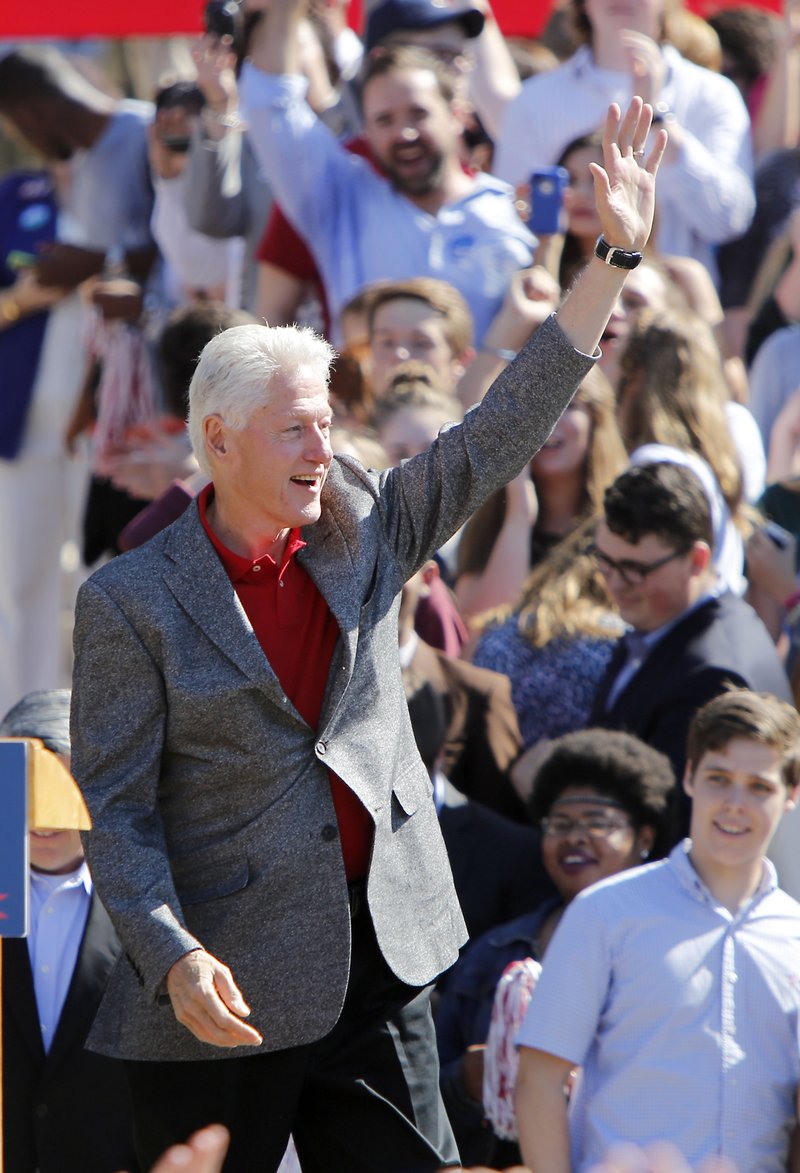 Bill Clinton in Northwest Arkansas on Tuesday.