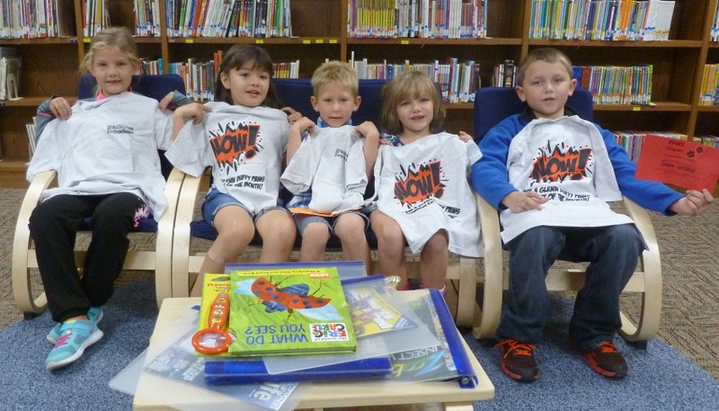 Submitted Photo Glenn Duffy Elementary PAWS (&#8220;Pawsitive&#8221; and Wise Students) Students of the Month for October are Brooklyn Carte of Sulphur Springs (left), Samantha Maberry of Bella Vista, Ethan Knox of Sulphur Springs, Caidence Carrell of Gravette and Joshua Lunsford of Gravette. Jacob Worley of Bella Vista was absent at the time of the photo.