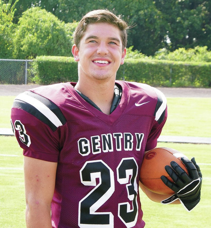 File Photo by Randy Moll Gentry senior Jon Brown scored both of Gentry&#8217;s touchdowns during Friday&#8217;s game against Prairie Grove.