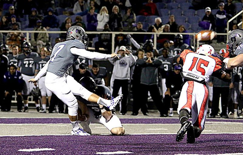 Central Arkansas place-kicker Eddie Camara made a 25-yard field goal in overtime to give the Bears a 44-41 victory over Lamar on Saturday at Estes Stadium in Conway.