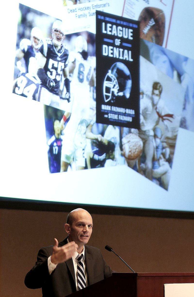 Anthony Kontos, a concussion researcher at the University of Pittsburgh who participated in a 2013 study on sports concussions, said Friday at the University of Arkansas that proper tackling techniques in football can help prevent the injury. 