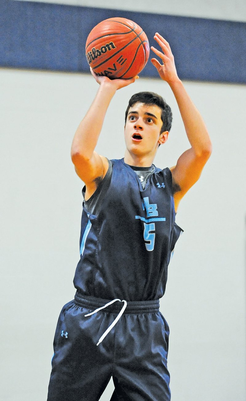 STAFF PHOTO ANDY SHUPE Mason Cline, guard, returns for Springdale Har-Ber, which finished 12-14 last season. Cline averaged 12 points per game to lead the Wildcats.