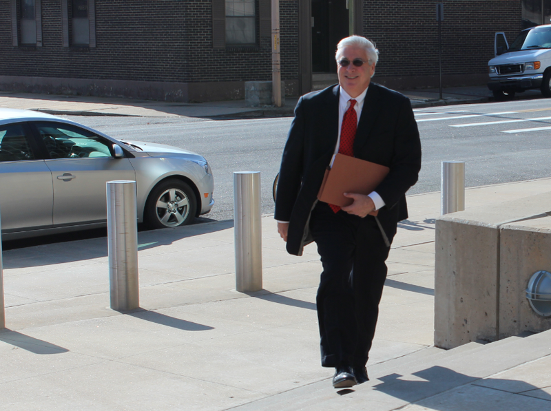 Jack Wagoner, an attorney representing opponents of Arkansas's gay marriage ban, arrives to federal court Thursday afternoon.