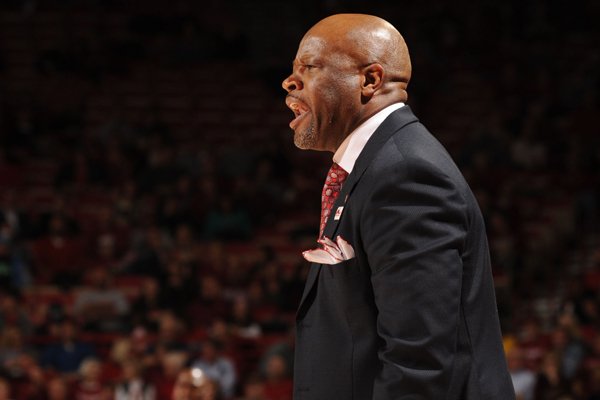 Arkansas coach Mike Anderson directs his players against Wake Forest during the second half Wednesday, Nov. 19, 2014, in Bud Walton Arena in Fayetteville.