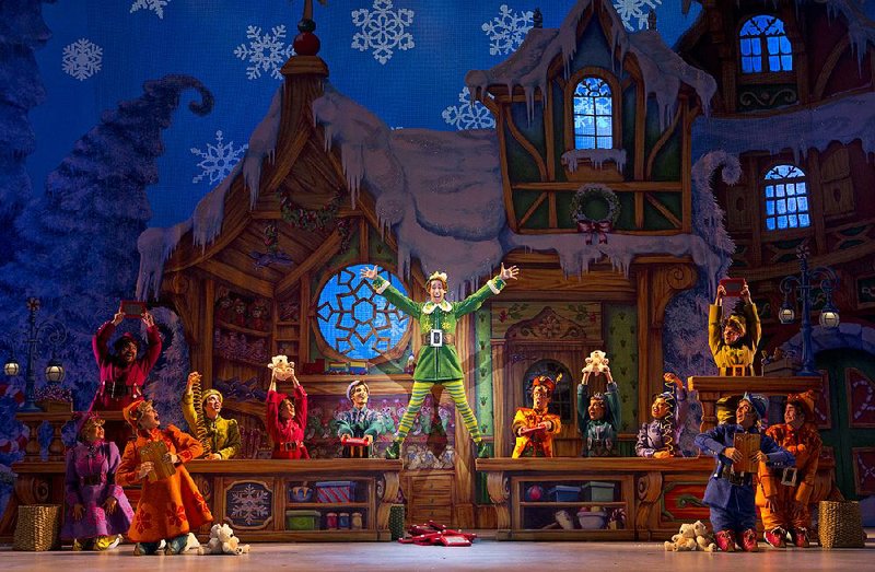 Matt Kopec (Buddy the Elf) joins the Elf the Musical cast in a production number. 