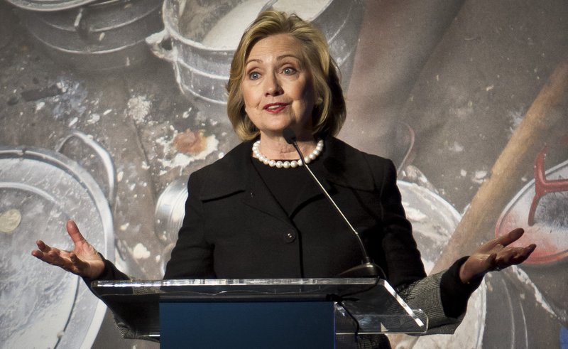 Hillary Rodham Clinton, former US Secretary of State, speaks during her keynote remarks at the Global Alliance for Clean Cookstoves  summit, Friday Nov. 21, 2014 in New York.