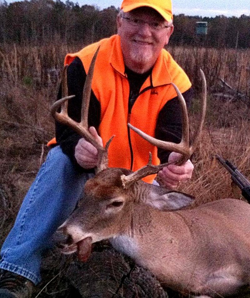 Photo submitted by Mike Romine
Mike Romine of Mabelvale killed the biggest buck of his life Thursday in Grant County after the buck eluded a writer from Field & Stream for two days.