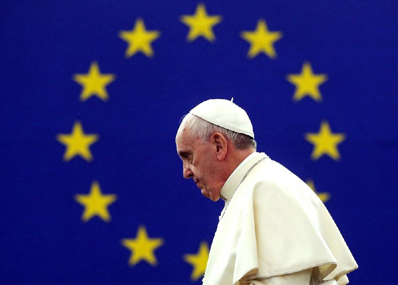 Pope Francis arrives Tuesday to address the European Parliament in Strasbourg, France, where he warned the European Union against rules “perceived as insensitive to individual peoples.” 